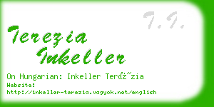 terezia inkeller business card